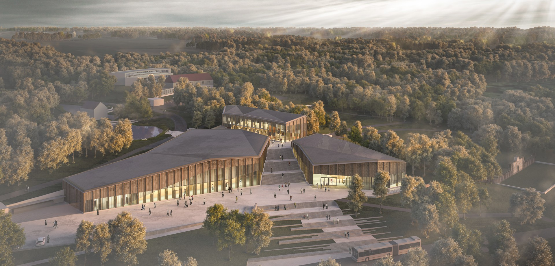 Eingangs- und Ausstellungsgebäude im LWL-Freilichtmuseum Detmold
